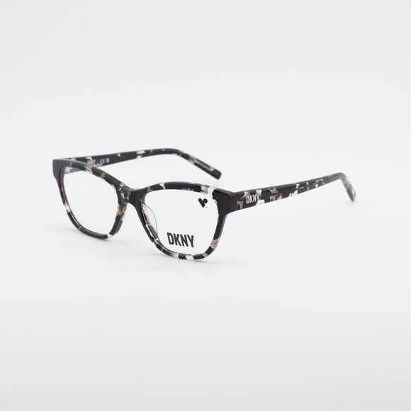 DKNY DK5057 010 Eyeglasses - Black Havana/Plum 53mm Cat Eye Frame main image 4